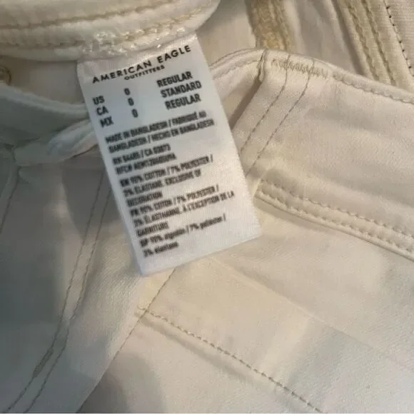 American Eagle Outfitters Cream Flare Jeans - Picture 6 of 8